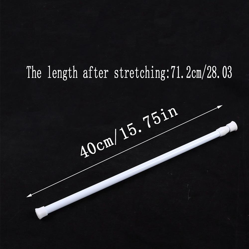 

2Pcs Tension Rod 16 to 28 Inch White Small Curtain Rod Shower Rod Expandable Spring Tension No Drilling белый