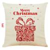 Christmas Pillow Cover Cotton Linen Cushion Cover Home Decoration Sofa Pillow Cover 45 * 45cm