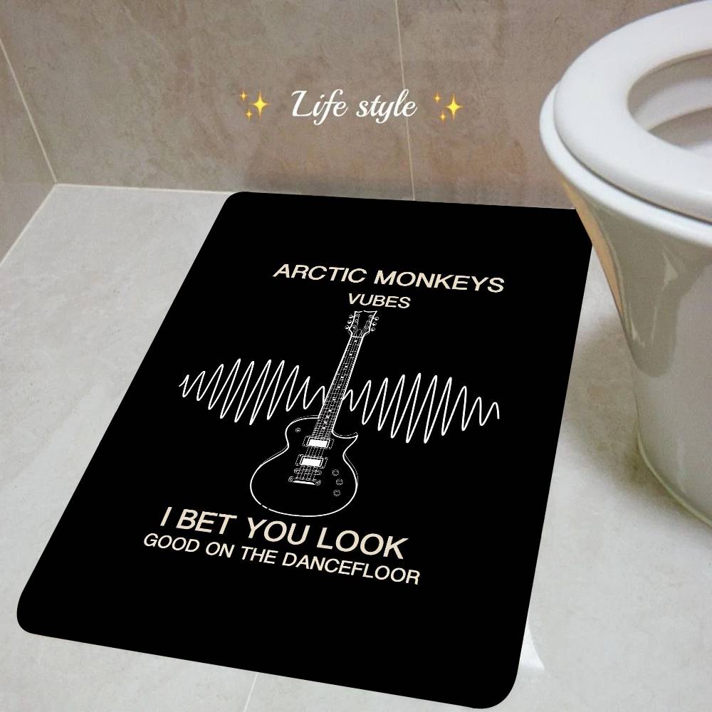 Vintage Arctic Monkeys Rock Band Music Cover Series Art Bath Mat Home Doormat Bathroom-Toilet Mats Bedroom Welcome Doormat