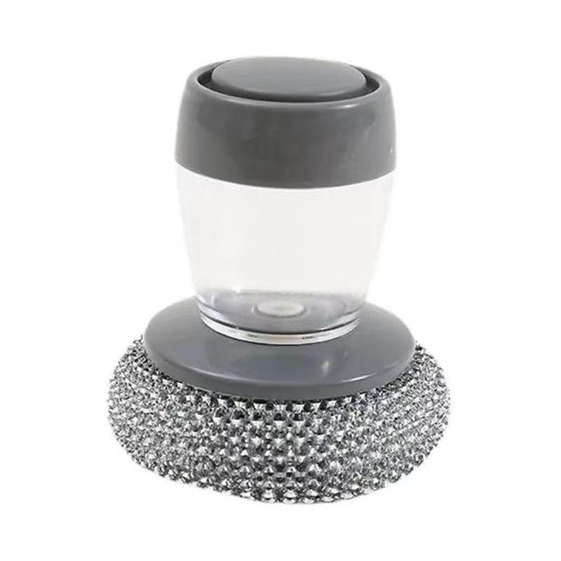 Durability Pots Cleaning Brush With Soap Detergent Dispenser,Gentle On Nonstick Cookware, For Home Restaurant Use