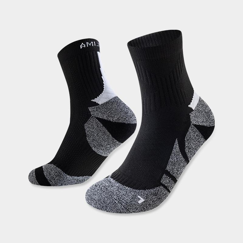 Sport Socks Moisture Wicking Professional Marathon Running Socks Breathable Antibacterial Cushioned Compression Hiking Socks