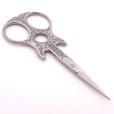 Nerezové krejčovské nůžky ve tvaru kytary pro Nail Art Šití Vyšívání Řemesla Křížková výšivka DIY Nástroje