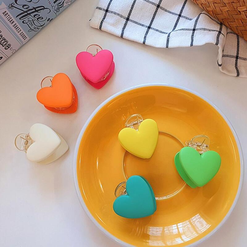 Women s Summer Neon Vivid Matte Mini Hair Clip A29647_Orange