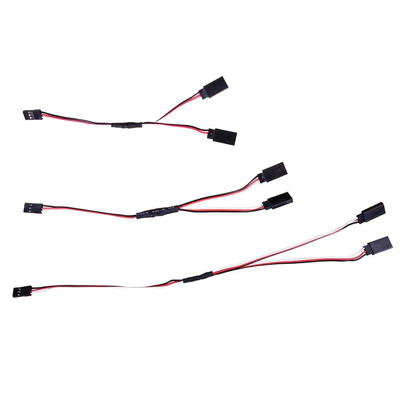 2Pcs 150/200/250/300Mm Rc Servo Y Extension Cord Cable Lead Wire For Jr Futaba Rc Battery Drone Car Boat Helicopter Airplane
