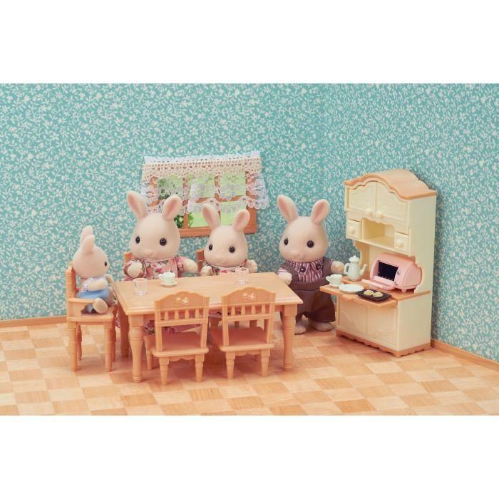Figurines miniatures - SYLVANIAN FAMILIES - La salle à manger - Set complet pour meubler une salle à manger
