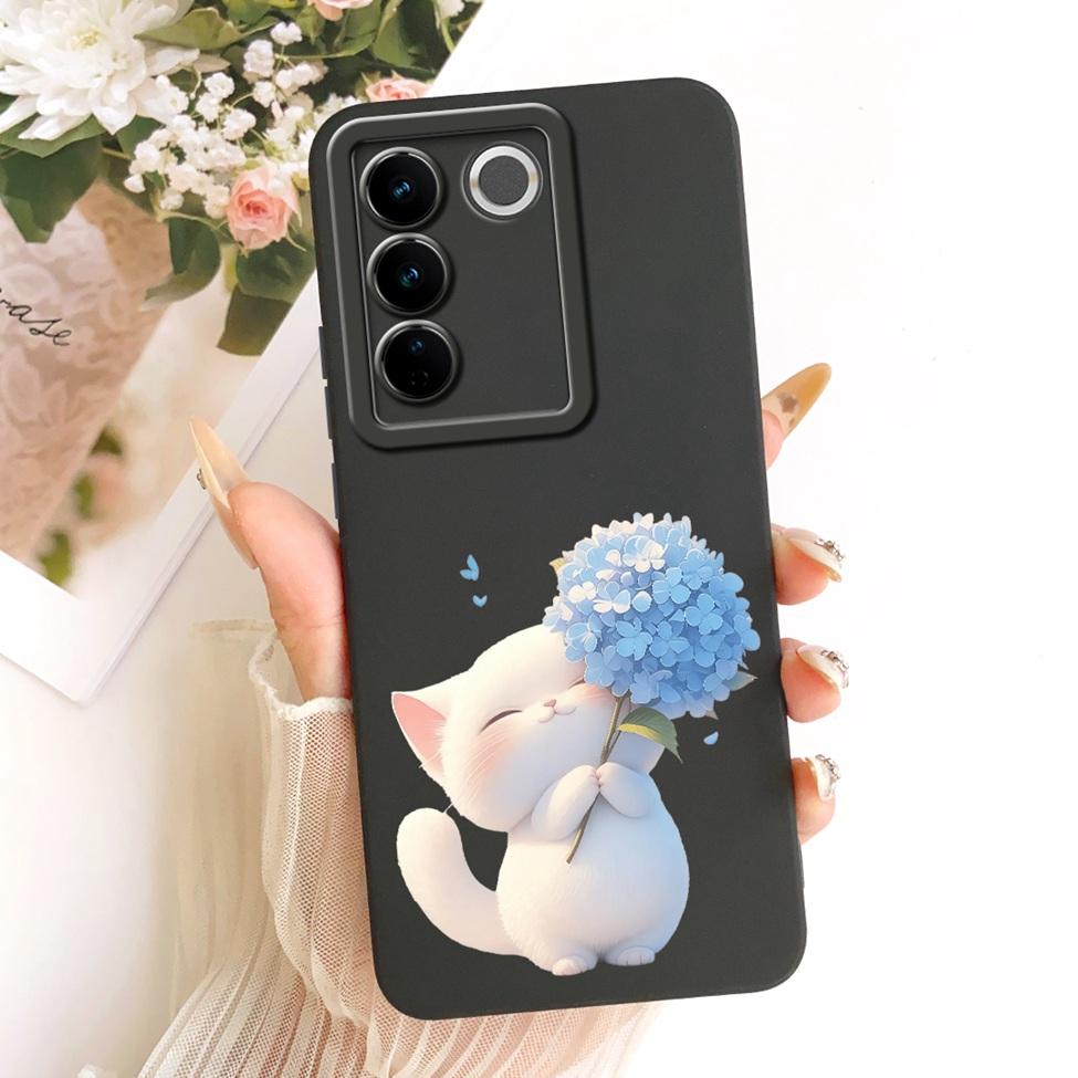 For Vivo V27 V2231 V2246 Case For Vivo V27 Pro V2230 Cover Luxury Fashion Cool Kawaii Cute Painted Silicone Casing