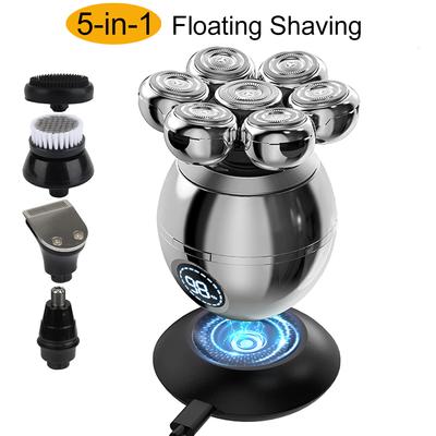 Wet Dry Electric Shaver Beard Hair Trimmer Rechargeable Bald Head Shaving Machine LCD Display Men Grooming Kit Electric Razor