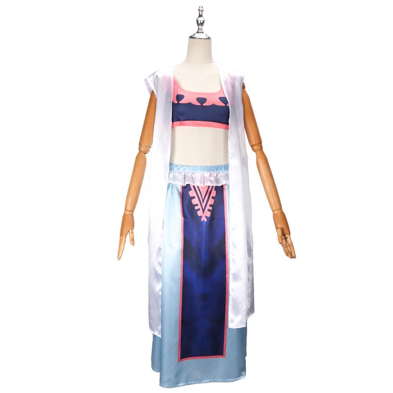 One Piece Vivi Cosplay Costume - Full Set Long Dress for Role-playing