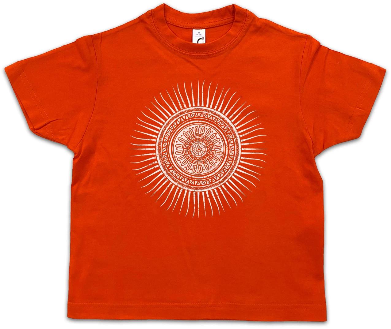 MAYAN SUN Kids Boys kids boys T-Shirt Mystic Indian Sign Symbol Aztec Mayans Civilization 140