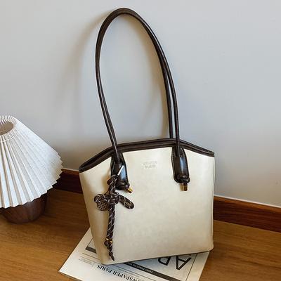 Vintage-Tasche Damen Große Kapazität Pendlertasche Lässige Schultertasche Arbeitseinkaufstasche