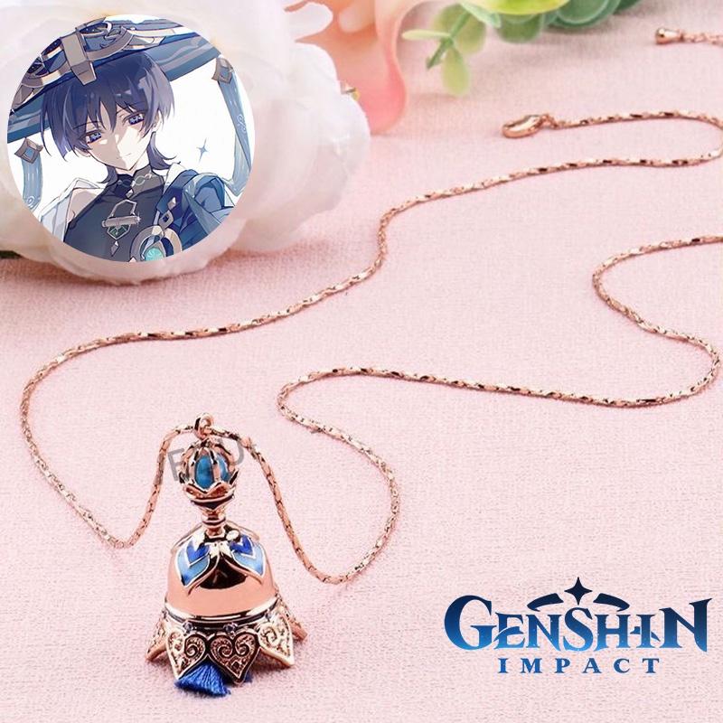 Lovebuff Genshin Impact Wanderer Bell Necklace Alloy Copper Pendant