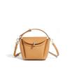 Leather shoulder messenger bag handbag fashion light luxury pillow bag women's bag simple zongzi bag