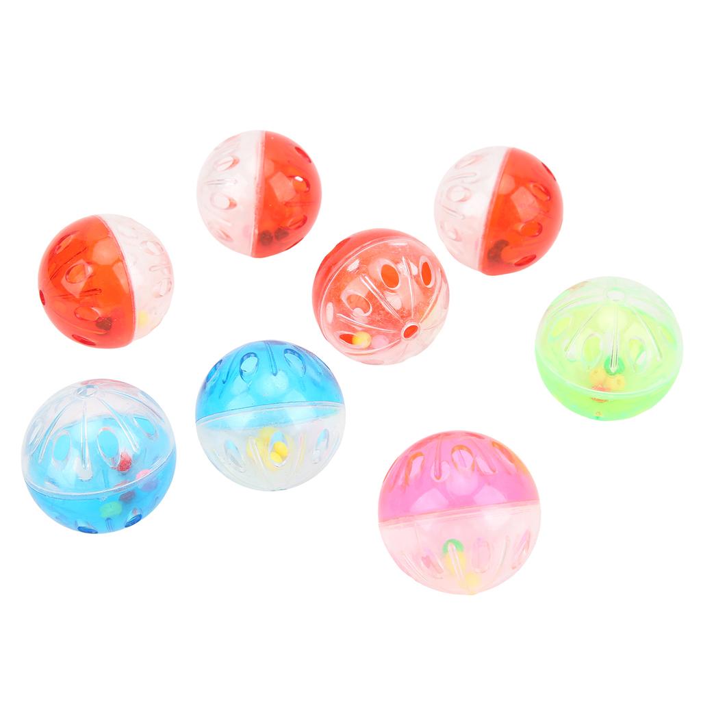 10pcs Bird Toys Ball Colorful Plastic Bird Jingle Balls Cage Accessories for Chewing Training Biting