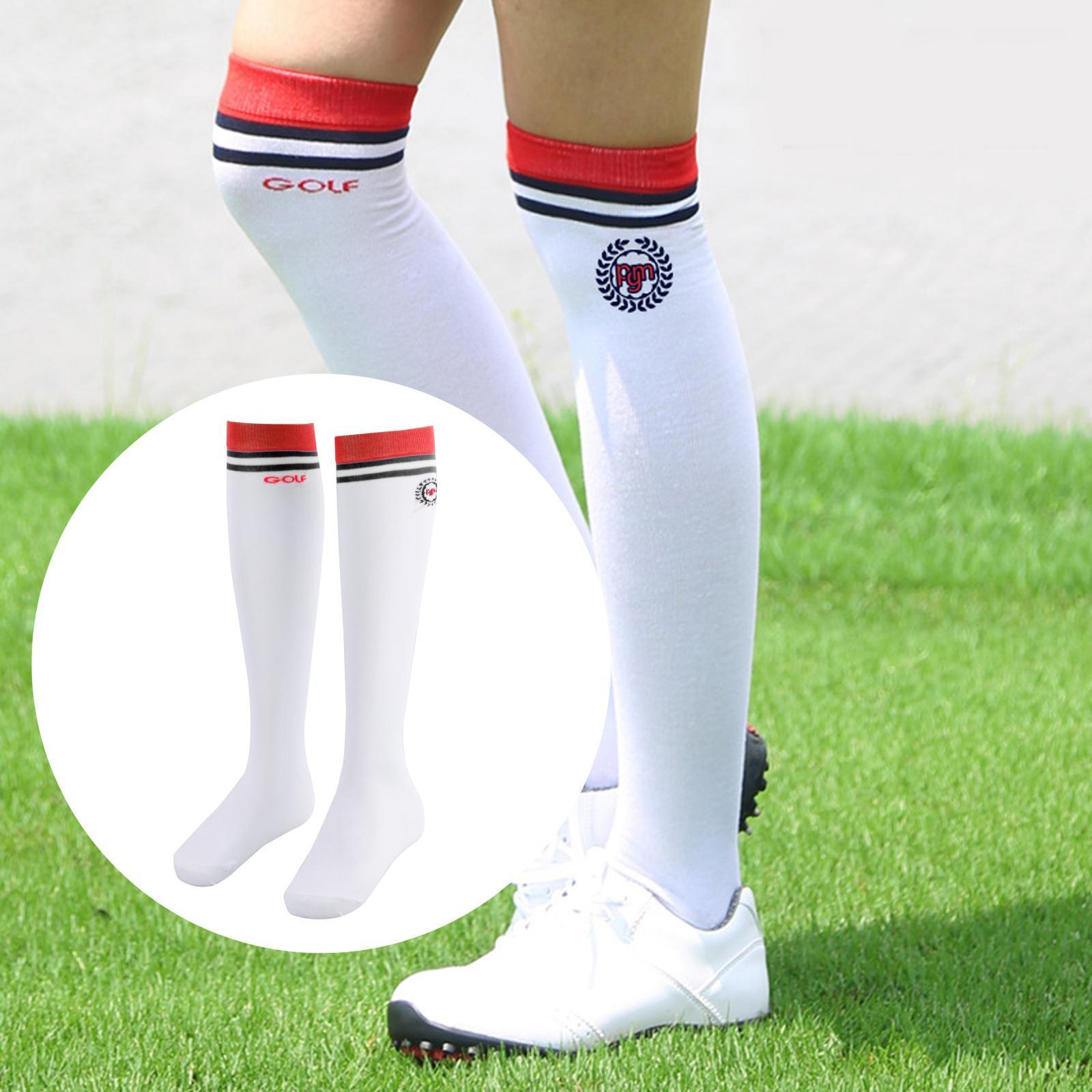s Golf White Stockings Over The Knee for Stripes Baseball Tights Long Highs Stocking