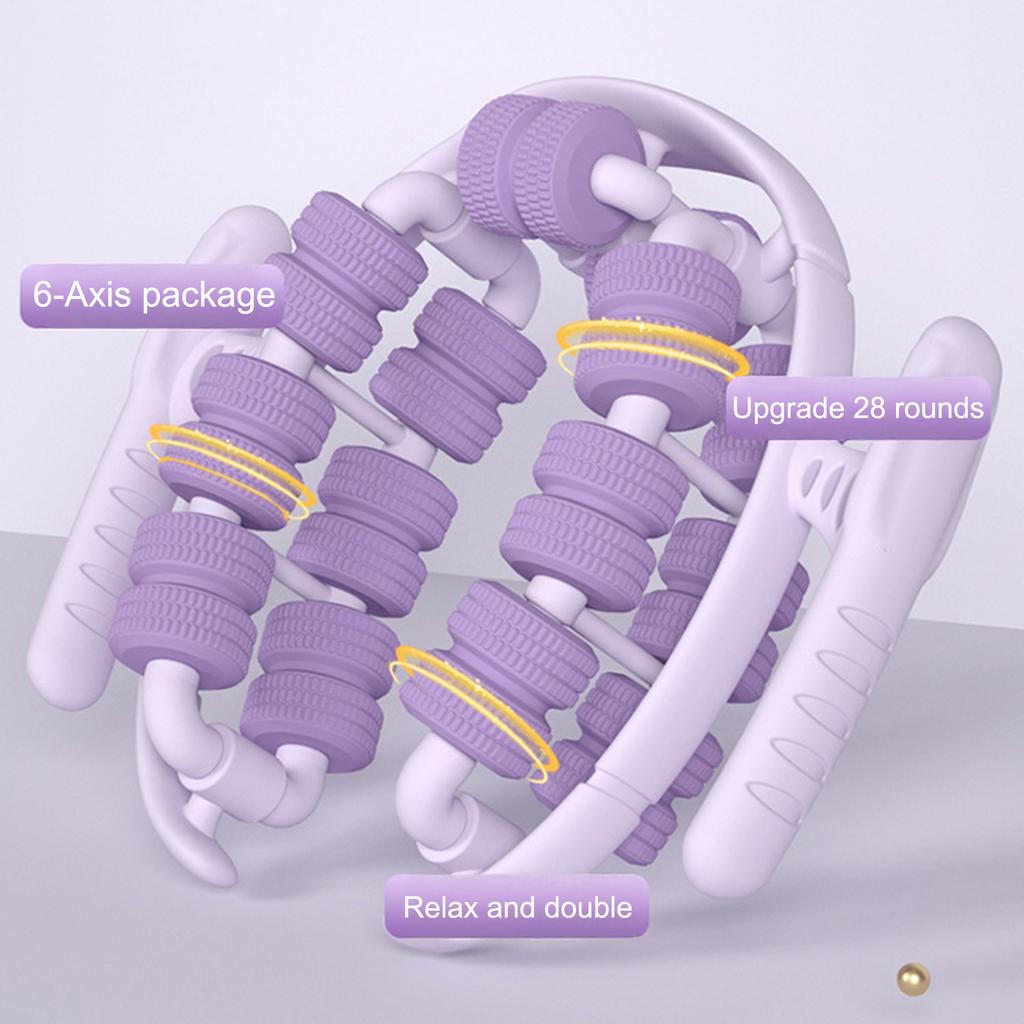 1pcs Portable 28 Wheel Roller Massager Lightweight Leg Massager for Body Relaxation Pain Relief Yoga Fitness Manual Leg Massager