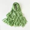 180 * 90 Cotton And Linen Scarf Sunscreen Folds Solid Color Human Cotton Silk Scarf Shawl Multi-Color Yarn Headscarf Women
