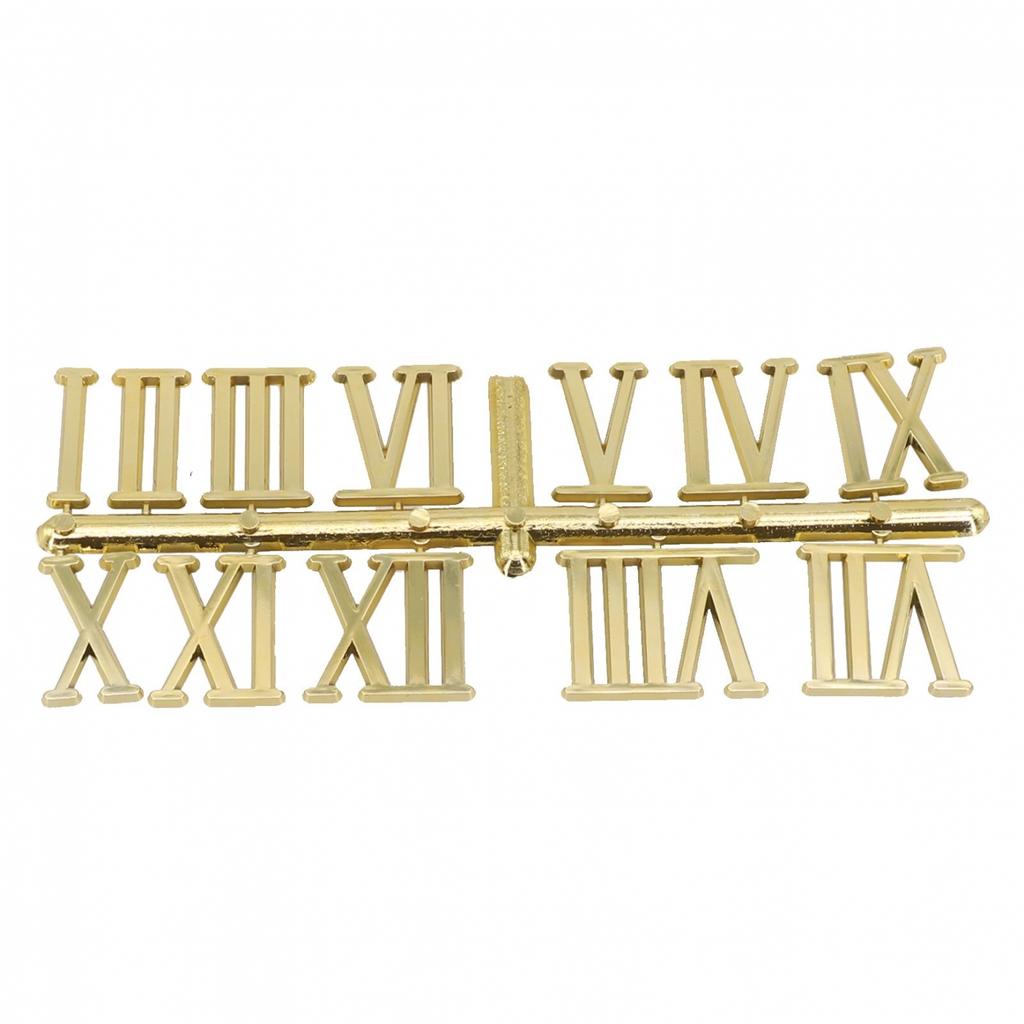 DIY Clock Numerals Parts Gold Plastic Roman Numerals