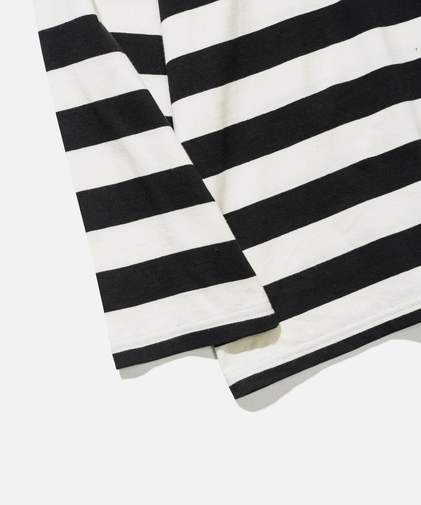 VASTIC Oversized Striped Long Sleeve_Black / White