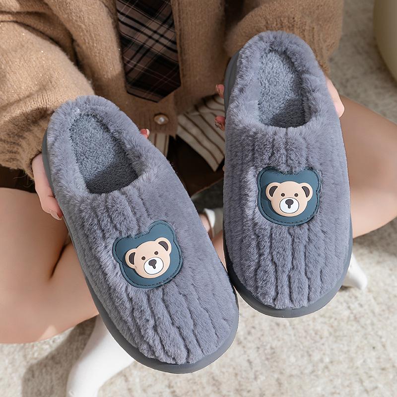 2024 Cozy Fuzzy Cotton Slippers: Warm, Non-Slip, Soft Sole for Couples