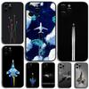 Airplane Aircraft Phone Case For Apple iPhone 15,14,13,12,11,Pro,X,XS,Max,XR,Plus,Mini Soft Black Cover