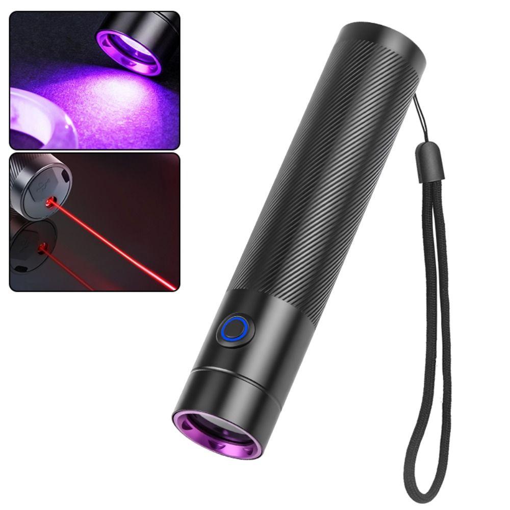 IPX4 Waterproof UV Flashlight Shockproof High Brightness Black Light Torch High-Visibility Mulri-functional
