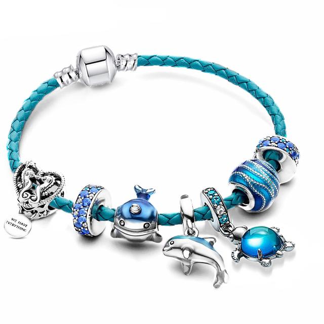 Love You Forever Beads Charm Bracelets Elegant Silver Color Snake Chain Bracelets For Women Lover Jewelry Gift Special Offer