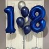 40Inch Dark Blue Birthday Balloons 340Inch Number Baloon 1 2 3Rd Birthday Party Decoration Kids Anniversaire 9/1/3 S Old
