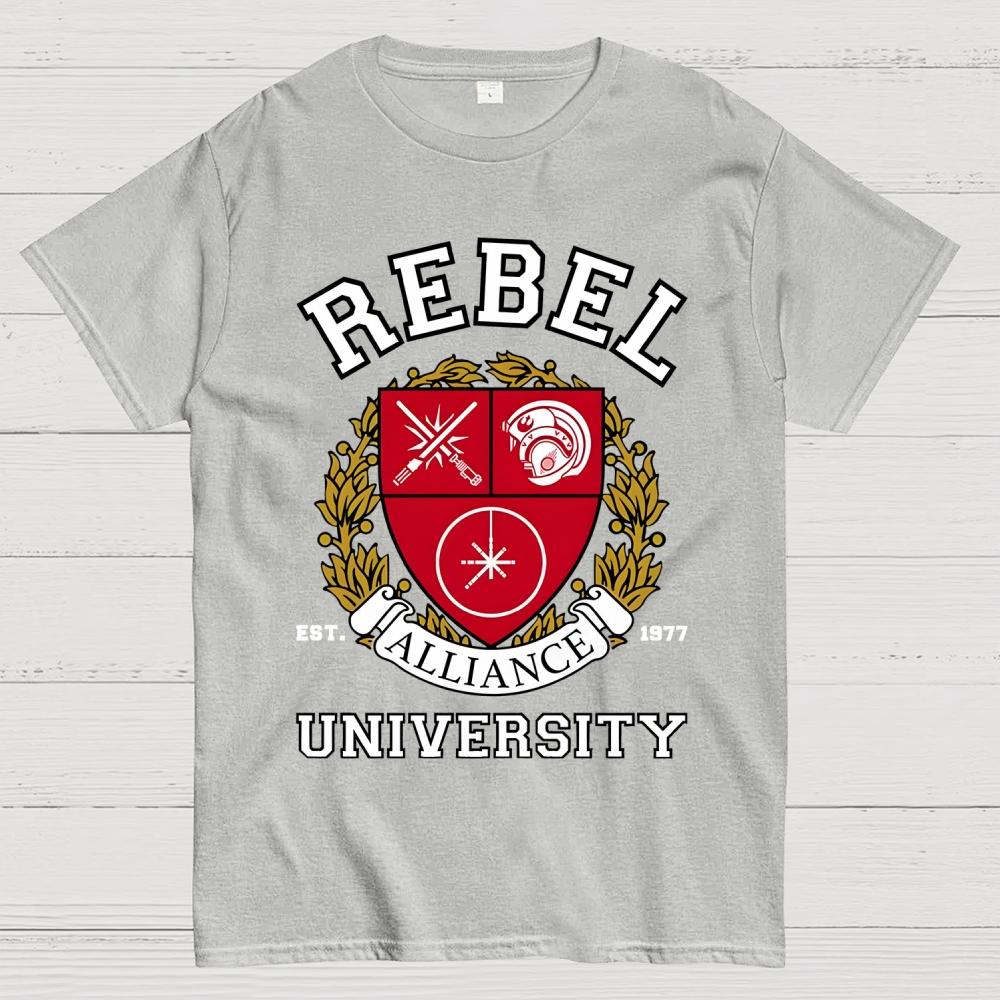Rebel Alliance University Unisex 100% Cotton Summer Casual Cool Loose T-Shirt