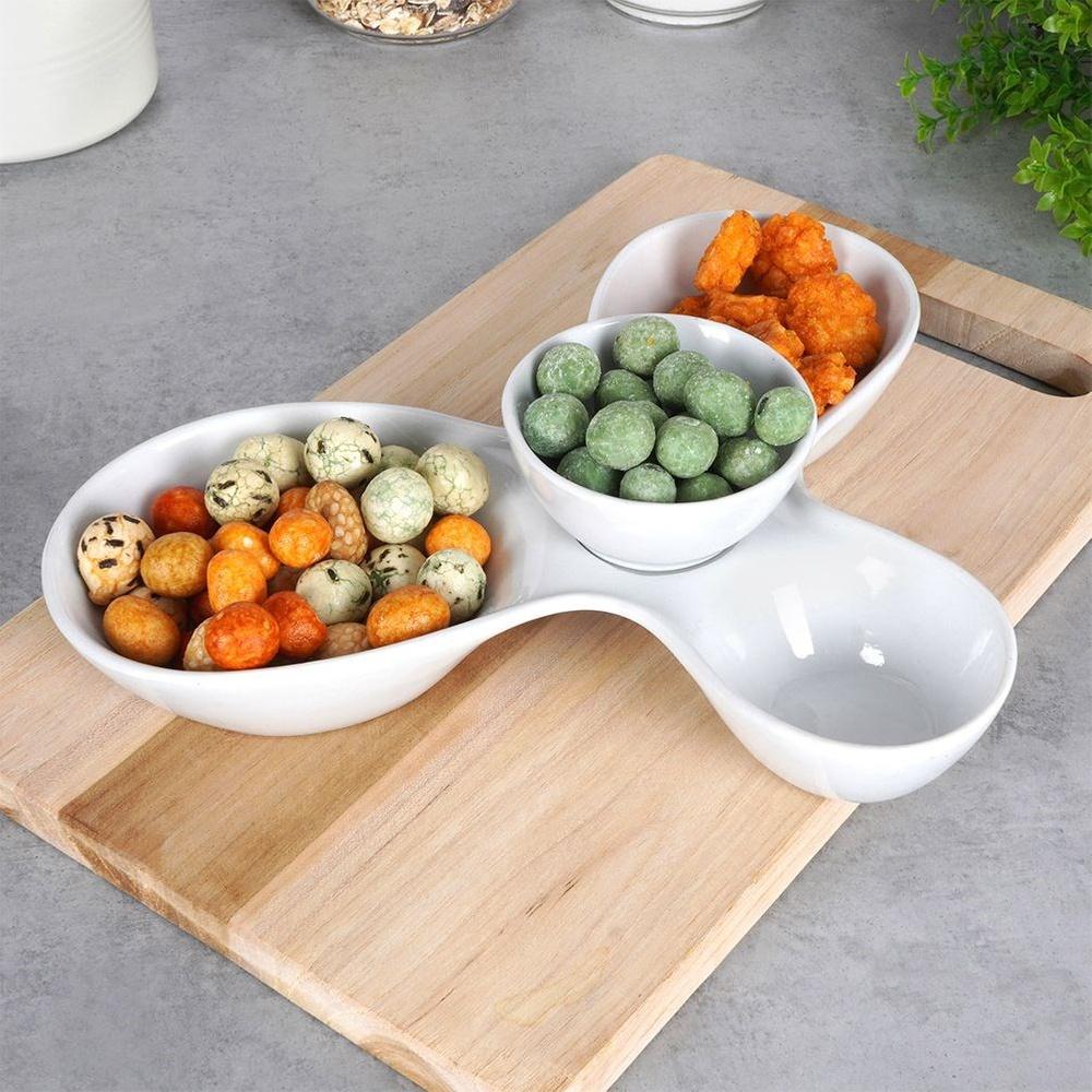 Appetizer Plate for Dips, Sauces, and Snacks Appetizer Bowls