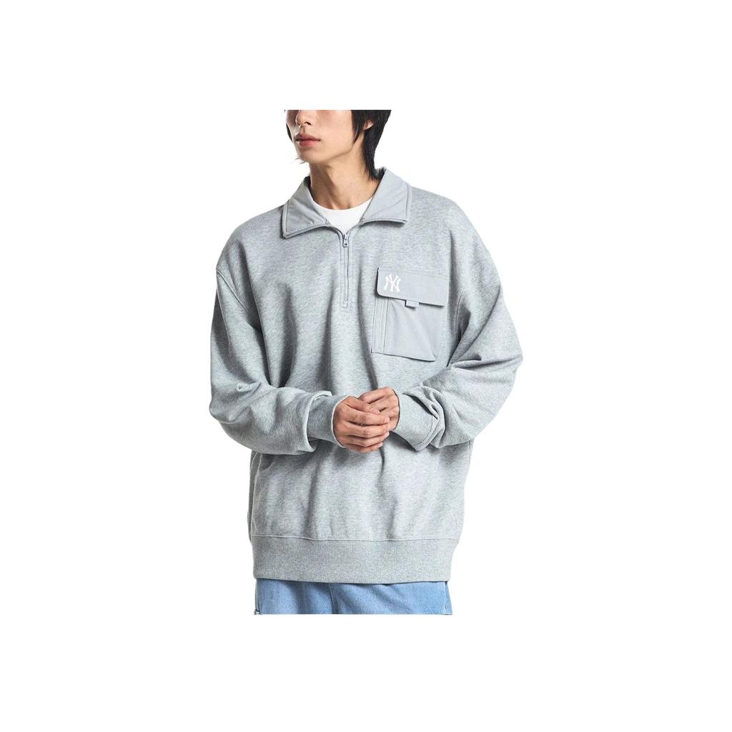 New MLB New York Yankees Sweatshirt Unisex Light Gray 3AMTB1144-50MGS