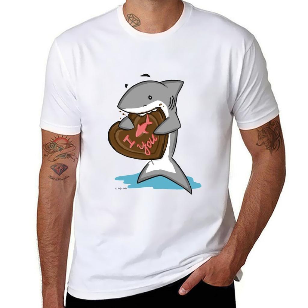 Valentine Shark Tshirt Light Athletic Short Sleeve Tee Shirt