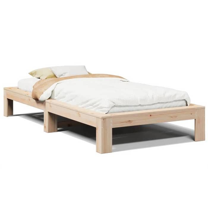 VidaXL Bed Frames Without Mattress 75x190 Cm Solid Pine Wood, Bedroom Furniture, Bed Base, Wooden Bed, Bed, Bed 855340