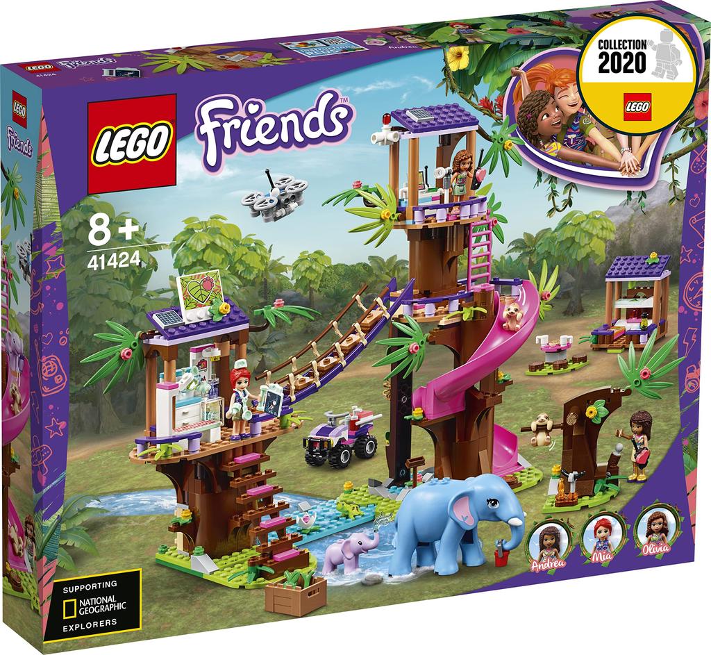 LEGO Friends Jungle Rescue Base Treehouse Animal Bed Clinic Set, Ages 8 and Up, 41424
