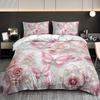 Floral Butterflies Bedding Set Princess Duvet Cover Set Quilt Cover With Pillowcase For Bedroom Decor Birthday Gift For Girls