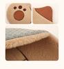 Universal Shy Cat Plush Winter Car Seat Cushion - Non-Shedding, Cartoon Design for Five Seats