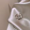Silver 925 Trendsetting Adjustable Ring For Women Featuring Beautiful Pearl And Stylish Geometric Design