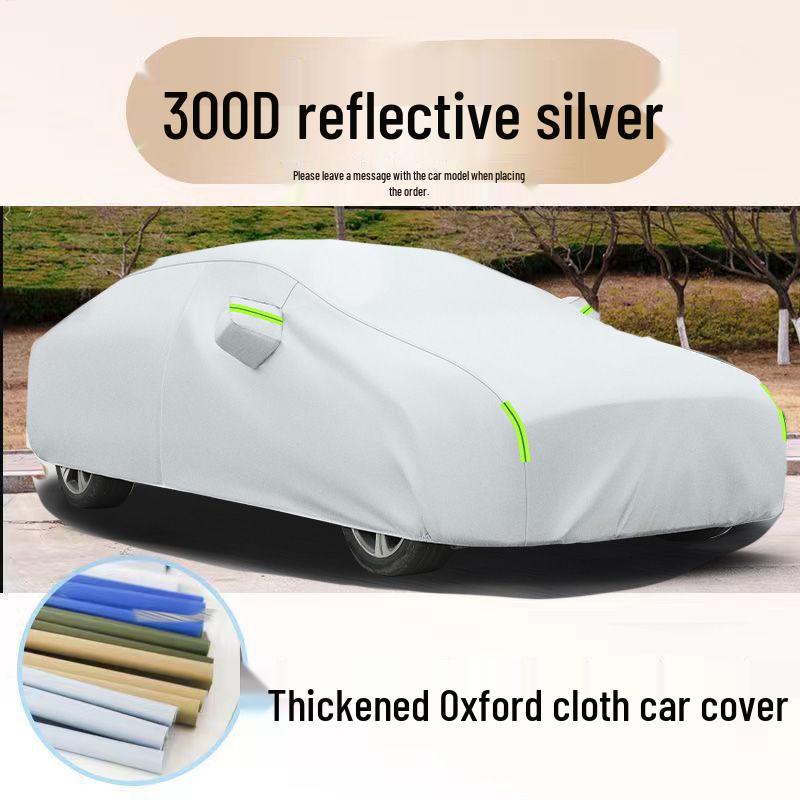 Thickened Oxford Cloth Car Cover: Sunshade, Heat Insulation, Rain Protection, Stormproof, Anti-aging