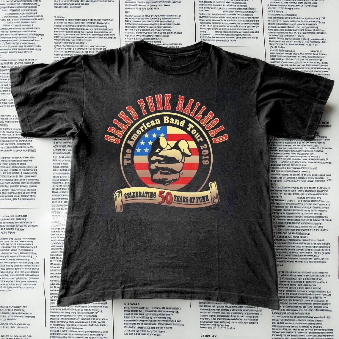 Grand Funk Railroad Logo Black Cotton Shirt S-5XL L827 XL