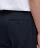 Musinsa Standard Carrot Hidden Banding Crop Slacks [Navy]