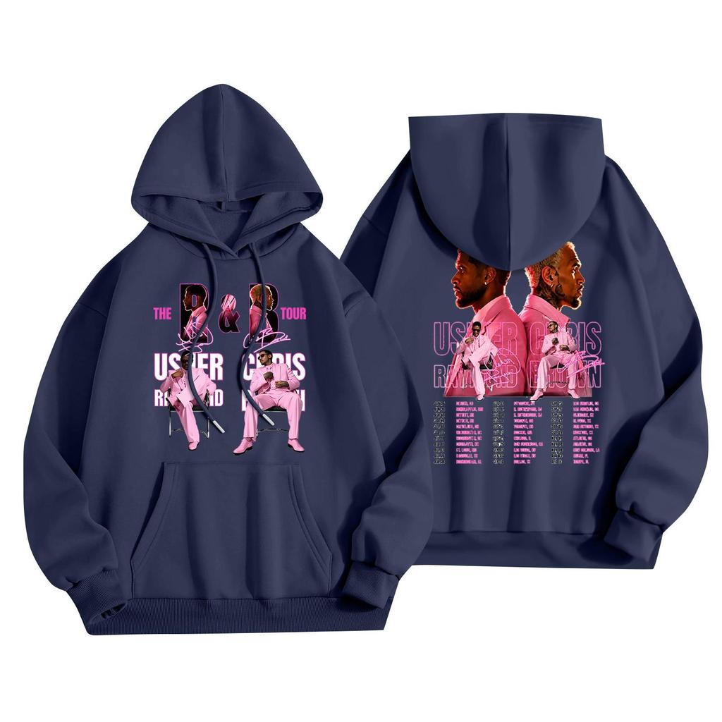 Unisex Casual Letter Print Hoodie Long Sleeve Loose Fit Sweatshirt for Men and Women