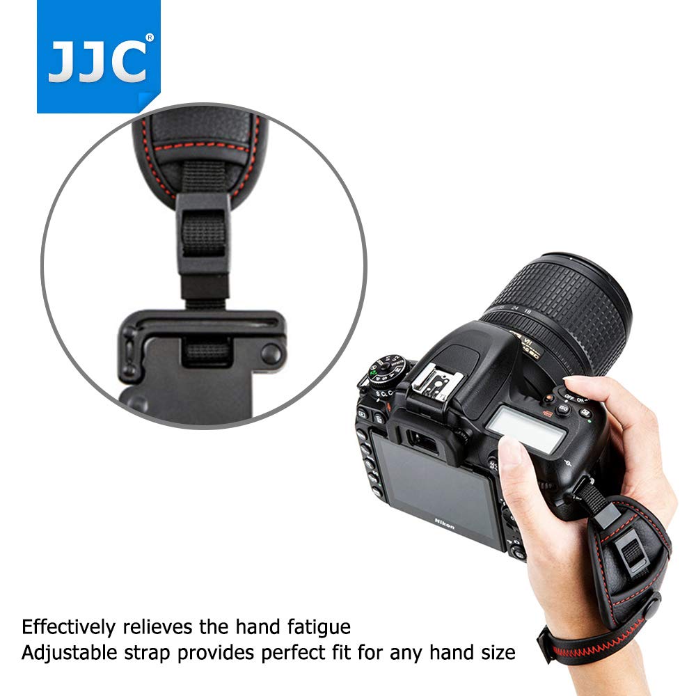 JJC SLR Camera Strap with for Canon Nikon Z50 COOLPIX Sony A7C A7M3 U-Shaped Base, Red, 6DM2, 5DM4, 80D, 9000D, Z5II, II, Z6III, Z6, Z7, P1100, R,