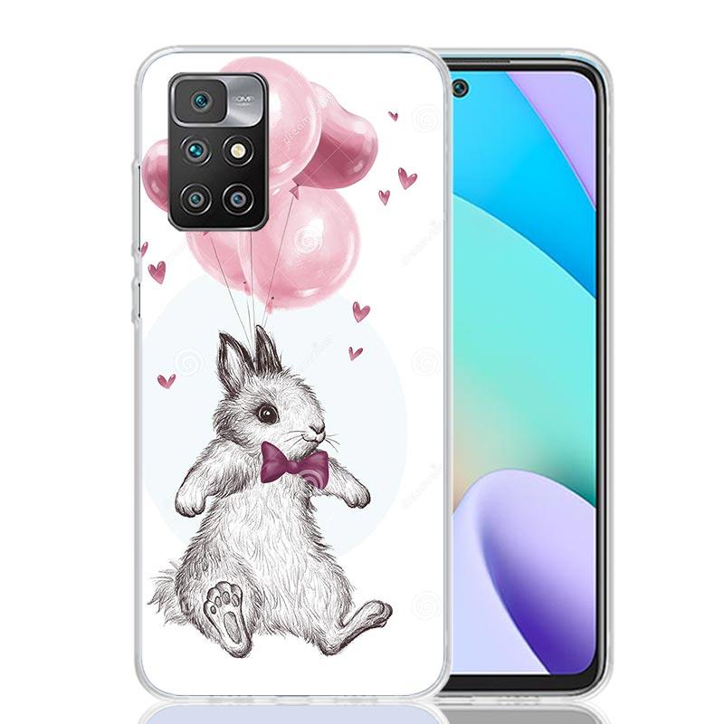 Cute Bunny Baby Rabbits Case Phone Cover for Xiaomi Redmi 13 13C 14C 12 12C 10 10C 10A 9 9C 9A 9T 8 8A 7 7A 6 Pro 6A K70 K60 K40
