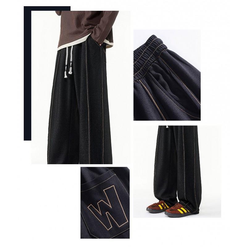 Teen Relaxed Straight Leg Sweatpants - Loose Fit Striped Men Women Plus Size Casual Sports Pants