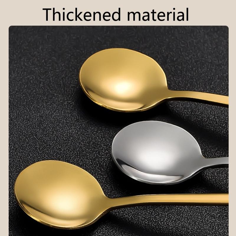 Food Grade Stainless Steel Spoons Honey Dessert Gift Mixing Spoon for Picnic Drinkware Tableware Kitchen Accessories
