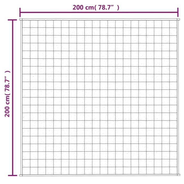 VidaXL Weighted Blanket Grey 200x200 Cm 13 Kg Fabric 350725