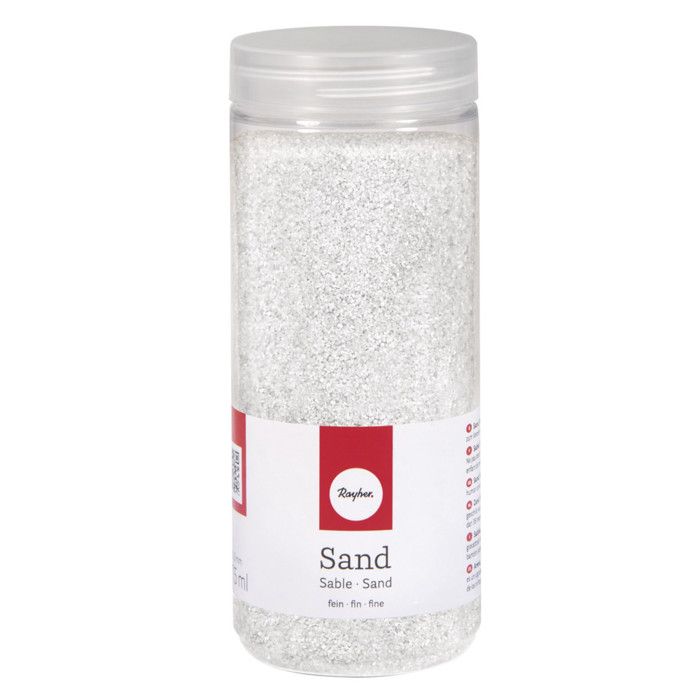 Sable fin - RAYHER - 475ml - Blanc - 0,1 à 0,3 mm - 800 g