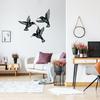 3 Pieces Metal Hummingbird Wall Art Decoration Hollow Out Iron Bird Sculpture Waterproof Wall Hanging Figurines for