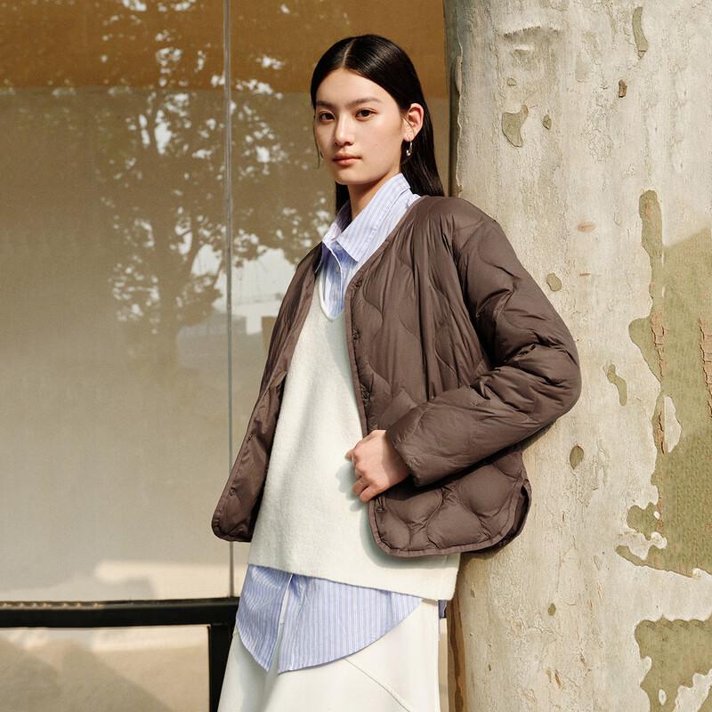 

Aiyilai Women s Lightweight Round Neck Duck Down Jacket L