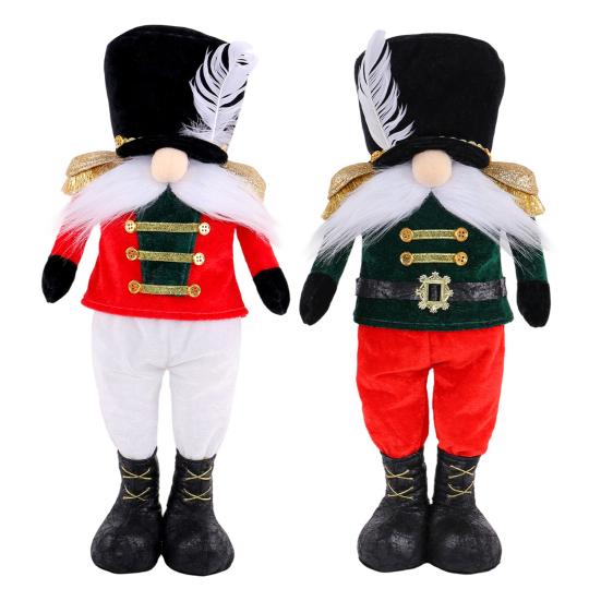 Christmas Soldier Telescopic Figure Retractable Height Adjustable Faceless Ornament Christmas Festive Decoration
