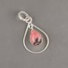 Black Rhodonite Gemstone 925 Sterling Silver Jewelry Handmade Boho Pendant 1.60" PP-3-26